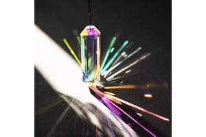 HDCRYSTALGIFTS Candelabros colgantes cristales prismas cristal atrapasueños ab-colores hexágonos lámpara colgante prisma colgante decoración del hogar DIY artesanía (120 mm)