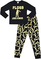 The Pyjama Factory Floss Like a Boss All Over Gaming Black Gold Cotton Long Pyjamas