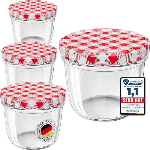 WELLGRO 50× Einmachgläser 230 ml, TO82