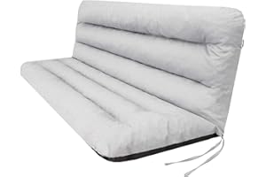 ‎PILLOWPRIM PillowPrim Kissen für Hollywoodschaukel • Gartenbankauflage • Bankauflage • Bankkissen • Sitzkissen und Rückenkissen • Gartenpolster • sitzbreite 180 cm Aschgrau