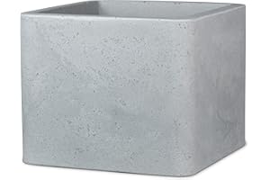 Scheurich Alea 40 Pot de fleurs carré en plastique recyclé Gris pierre