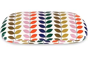 LAGO TERRA Geometric Leaf Print Hard Shell Glasses/Sunglasses Case