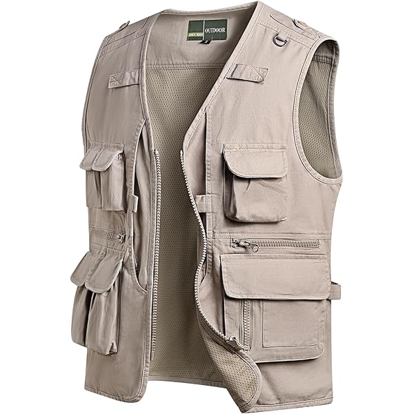 MeiLayM Outdoorvest voor heren, vissersvest met meerdere zakken, zomer