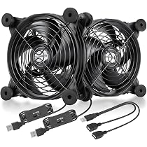 RUIZHI USB PC Ventilator 120 Mm – Met Digitale Temperatuurregelaar – 3 Snelheden – Dubbel Kogellager – Geschikt Voor PS5, Laptop, TV-box En Meer