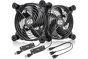 upHere gaming Ventilador pc 120mm,Ventiladores pc,la computadora Ventilador,por USB Refrigeración silenciosa,de 3 velocidades Compatible con Control de 5V para PC/Xbox/Playstation/TV Box, etc,（U1204）
