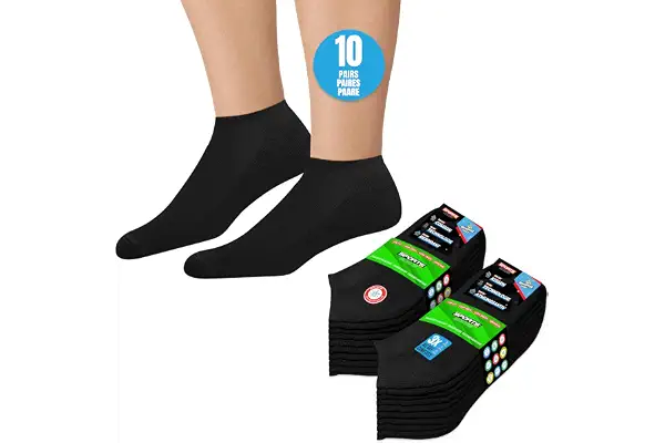 SOXCO 10 Pares Calcetines Tobilleros Mujer Hombre Verano Calcetines Cortos Bajos, paquete de 10