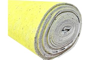 IMPERIAL STUDIOS 7mm PU Foam Underlay - Comfort, Warmth & Noise Reduction - Stain Resistant Carpet Padding for Bedrooms & Living Areas - Insulated Gripper for Rugs & Carpets - 15m2 PU Roll