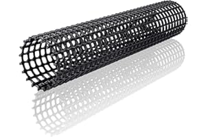 HAPPYKOI Siebrohr Filtersiebrohr L= 1 m / Ø110 mm Koi Teich Filter Gitterrohr für Filtermedien - Farbe: schwarz (100)