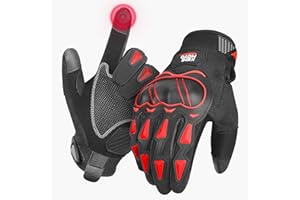 KEMIMOTO Gants de Moto Homologués, Tactique Militaire Respirant à Écran Tactile Plein-Doigt pour Course, Anti-Glissant, Scooter pour Femme et Homme