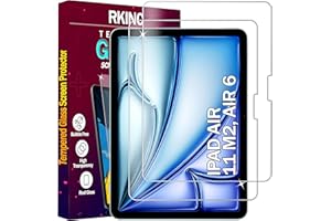 RKINC Verre Trempé [Lot de 2] pour iPad Air 11 Pouces M2 (2024), ipad Air 6ème Génération Film Protection écran, Dureté 9H 0,33 mm HD Glass [sans Bulles d'air][Résistant aux rayures][Garantie à vie]