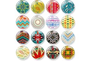 LODCZIOE Set mit 16 Kühlschrankmagneten, dekorative Kristallglas-Kühlschrankmagnete, buntes 3D-Magnet-Set für Kühlschrank, Magnettafel, Whiteboards, Böhmen