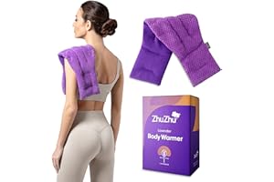 ZHU-ZHU Zhu Zhu Lavender Body Warmer - Wheat Bag Microwavable Heat Pad for Pain Relief Soothe Muscle, Joint, Back, Neck and Period Pain Microwave Heat Pack