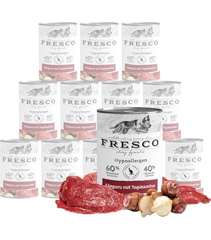 FRESCO Dog NassBarf Ibrico 12x400g | Hypoallergenes Hundefutter Nass  getreidefrei | Mono-Protein & 80% Frischfleisch | Nassfutter fr Hunde ohne  knstliche Zustze | Aus Deutschland : Amazon.de: Haustier