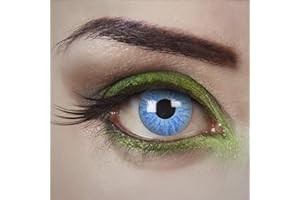 aricona Kontaktlinsen - Jasnoniebieskie soczewki kontaktowe kolorowe bez siły - kolorowe soczewki kontaktowe na karnawał, karnawał, cosplay, 2 sztuki