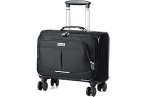 Lekeinchi Sac pour ordinateur portable à roulettes de 17,3" - Sac pour ordinateur portable femme et homme - Pour travail/voyage/affaires, sac à roulettes pour ordinateur portable à roulettes - Étanche