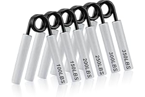 COVVY Zestaw 3/4/5 wzmacniaczy uchwytów (50/100/150/200/250 LBS), z metalu, antypoślizgowy, wytrzymały, do budowania mięśni i regeneracji urazów