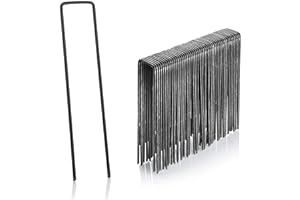 GardenMate 50x Picchetti di ancoraggio lunghi 150mm e larghi 25mm in filo d'acciaio dello spessore di 2,9mm, 4260313266340