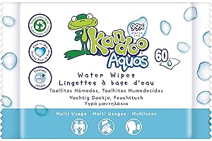 Kandoo - Juego de 60 toallitas multiusos (99% agua, aguas)