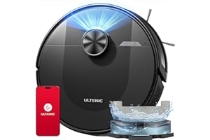 Ultenic Robot Aspirapolvere Lavapavimenti con LiDAR, 6000Pa Aspirazione Adattiva e Autonomia 150Min, Ricarica Automatica, Controllo App/Alexa, Ideale per Peli di Animali/Tappet