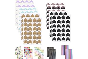 WEIGAV 20 pegatinas de esquina de fotos, esquina de película de fotos para el libro de recortes de bricolaje, álbum de fotos, esquina de fotos para el libro de recortes y suministros de sellos