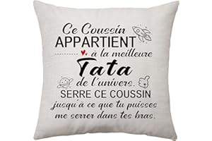 Aconesong Cadeau pour Tata Tante Tatie Cadeau Original pour Tata Cadeau pour Nièce Neveu Housse de Coussin Décoration Cadeaux pour Tata Anniversaire Noël Cadeaux de Fête des Mères pour Tante (Tata)
