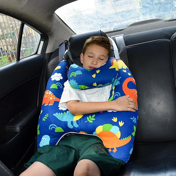 Cuscino Cervicale Da Viaggio Per Bambini E Adulti - Memory Foam, Con Maschera Occhi, Per Auto, Aereo, Ufficio - Foto 3