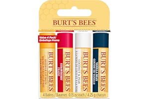 Burt's Bees Les Meilleurs Baumes Hydratant 100 % Naturels Multipack 4 Pièces