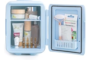 InnovaGoods® Mini nevera portatil para Cosméticos, Nevera pequeña 4L, Mini Nevera para Dormitorio, Coche, Escritorio de Oficina, Dos Marchas -Enfriador y Calentador.