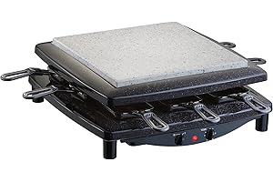‎STEBA Steba RC 3 Gourmet Raclette, Made in Germany, für 8 Personen, 1450 Watt, schwarz