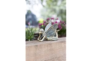 garden mile® - Set di 2 Statuette Ornamentali da Giardino in Miniatura per Giardino fatato, Folletti Volanti e Rockery, Ornamenti per Esterni, Giardino, Patio e laghetto