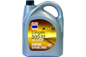 Krafft Aceite Motor 5W40 Longlife 505.01 para Coches Diésel y Gasolina 5L