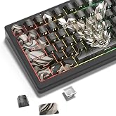 dagalagoo PBT keycap,Yan Baskılı keycaps y&uuml;zde 60,A&ccedil;ık Bej Ejderha,Kiraz Profili Klavye keycap,Shine Through keycap for Mecha