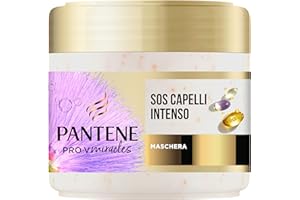 Pantene Morbidi & Setosi Maschera SOS Capelli Intenso con Biotina e Cheratina Ricostituente 300ml. Aiuta a Riparare i Capelli Secchi, Danneggiati, Trattati o Mesciati. Arricchita con 5000 Perle Pro-V
