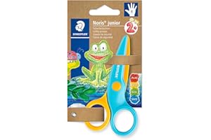 Staedtler - Noris Junior - Blister 1 Paire Ciseaux à Lame 10 cm Bouts Ronds - 965 40 BK Bleu