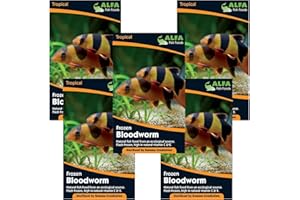 BIRSPPY Alfa Frozen Bloodworm 5x 100g Blister Packs for Tropical/Coldwater Fish
