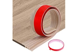 YOUMORO Self-Adhesive Floor Transition Strip, Door Threshold Strips for Laminate, Tile, and Carpet, Bridges Height Gaps 10-15mm, Flat Laminate Profile Flooring Edge Trim Strip for Doorways