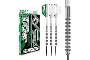 RED DRAGON Javelin Series Premium Tungstène Jeu de fléchettes Steeltip avec ailettes et tiges