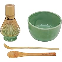 Set Matcha Bowl BambooMN - Ciotola, Frusta Bambù, Chasaku E Vassoio, Colore Blu Luccicante - Foto 5