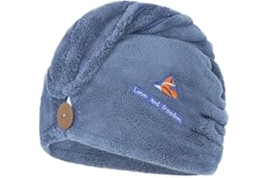 LONTG Serviette Cheveux Microfibres Serviette Turban à Séchage Rapide Serviette pour Cheveux Long Absorbante Serviette Cheveux Coiffeur Bonnet de Douche Épaissie pour Voyages Spa Hôtel Femme Fille