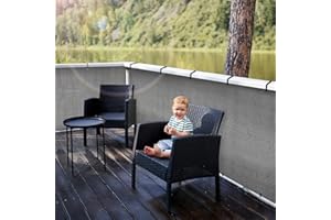 FUYO Frangivista Balcone per Protezione, 90x500cm Recinzione Copertura Protezione UV Rete frangivento HDPE Recinzione Parasole Resistente alle intemperie per Esterni Patio Giardino Cortile, Grigio