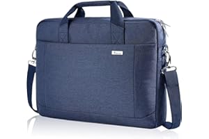 Voova Bolsa Portátil Maletín Ordenador de 14 15 15.6 16 Pulgadas Grande Bolso de Hombro Bandoleras un 30% Más de Capacidad Impermeable Duradera se Puede Poner Encima de la Maleta Azul