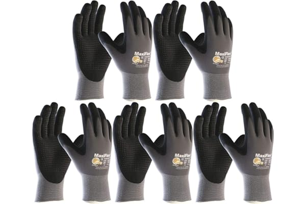 Gants de protection pour hommes et femmes Maxiflex Endurance Work Gloves Taille 9 (L) | 5 paires Unisexe