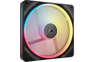 Corsair iCUE LINK LX140-R RGB 140mm PWM Reverse Fan – Single Fan – Low-Noise, Magnetic Dome Bearing, Dual Light Loops, QuikTurn™ Screws, Zero RPM Mode – Black