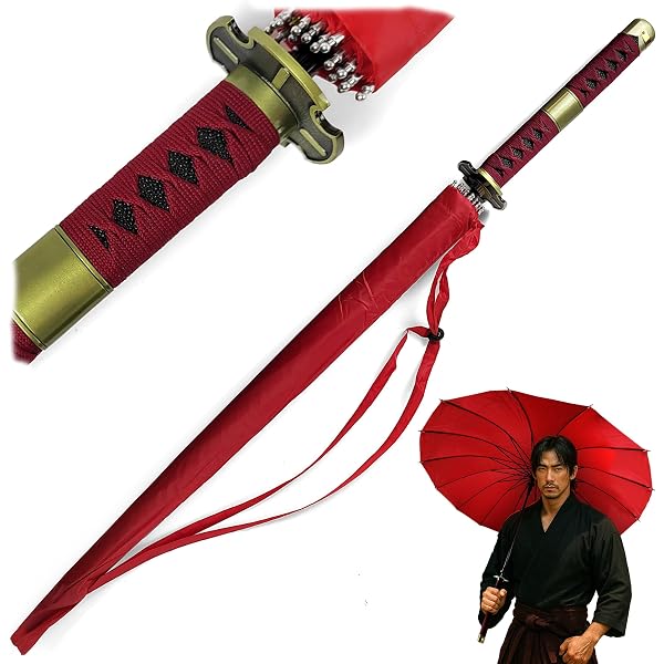 Huyiko Ombrello Samurai New Samurai Ombrello lungo Ninja Katana giapponese e