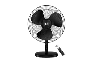atomberg Renesa 400mm Table Fan | Ideal for Home & Office | Silent BLDC | High Air Delivery | 6 Speeds | 35W | Remote with Oscillation, Timer, Sleep | Easy to Clean | 2 Years Warranty (Black)
