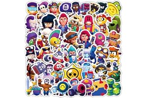 BOSSETY 50pc 𝐵-𝑟𝑎𝑤𝑙 𝑆𝑡𝑎-𝑟𝑠 Pegatinas Diferentes Pegatinas 3D, las pegatinas se pueden usar para pegarse en cuadernos, paredes, CCUPS, tablas, patinetas para la decoración