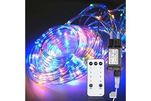 Tubiaz Wąż świetlny LED, 300 m, 300 diod LED, łańcuch świetlny z funkcją ściemniania i funkcją pamięci, do użytku wewnątrz i na zewnątrz, dekoracja na imprezę, wesele, balkon, do ogrodu (kolorowy,