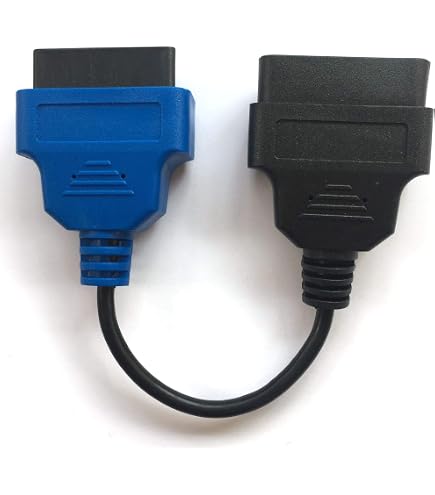 Set di 6 Cavi Diagnostici con Connettore OBD2 per Scansione ECU Fiat, Cavo Adattatore MultiEcuScan con 6 Colori