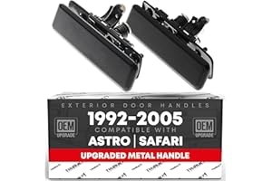 TruBuilt 1 Automotive T1A 15719665 & 15719666 Pair 92-05 Chevrolet Astro & GMC Safari Van (Metal w/ Plastic Rod Retainer) Front Passenger and Driver Side Replacement Exterior Door Handles by
