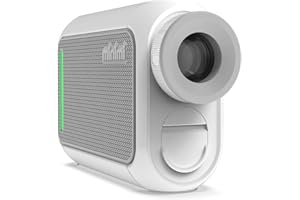 CaddyTalk Minimi NR The World's Smallest and Most Feature-Packed Golf Laser Rangefinder, Magic Slope, E-Slope, 6X Super Clear View, 10-1200M, Water Resistant, 700mAh Rechargeable Battery, Case